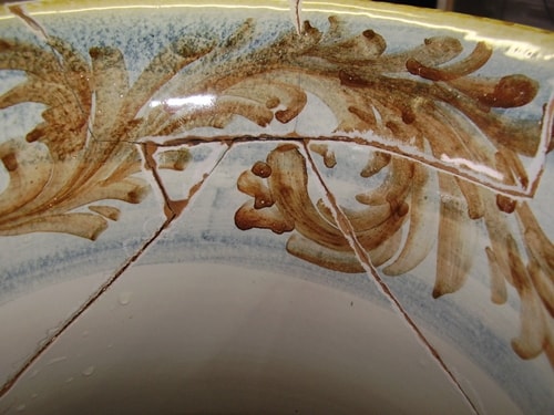 Albisola ceramics by Francesco Guarino - Restorations - Example Restoration
